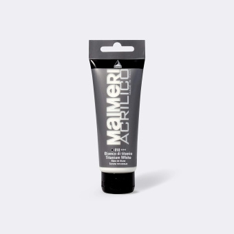 Краска акриловая Maimeri Acrilico Titanium White (Белила титановые), 75 мл