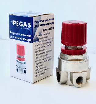 Pegas Регулятор давления для компрессора, присоединительная резьба: 1/4"-1/8"-1/4"