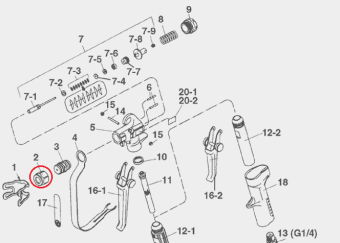Iwata 93547180 Держатель насадки пистолета ALG-7 TE WB