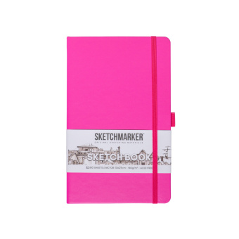 Sketchmarker Блокнот для зарисовок, 13*21 cм, 80 л, 140 г/м2, обложка Фуксия