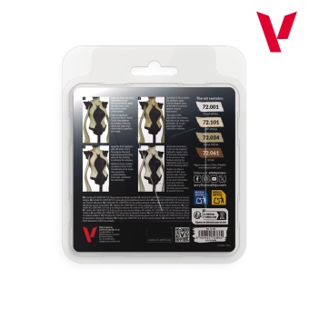 72386 Набор красок Vallejo White Color Set (4 цв.)