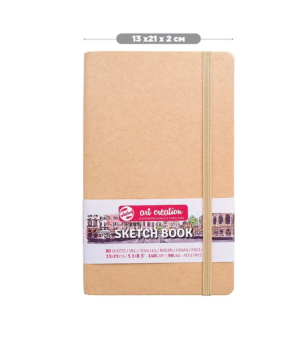 Royal Talens Блокнот для зарисовок Art Creation 140 г/кв. м, 13*21 см, 80 листов, твердая обложка Крафт