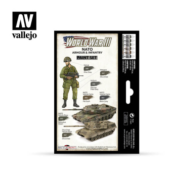 70223 Vallejo Набор красок Model Color Set – WWIII NATO Armour & Infantry (6 цветов)