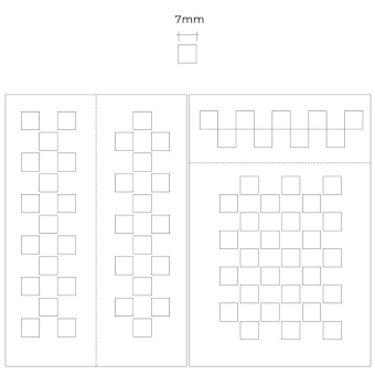 MiniWarPaint Маска окрасочная клетки 7 мм, размер L