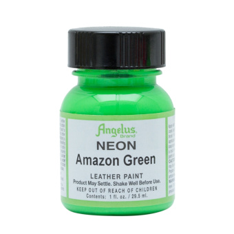 Краска для кожи и ткани Angelus Leather Acrylic Paint 125 Neon Amazon Green, 29,5 мл