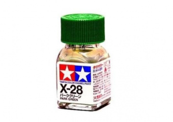 X-28 Краска Tamiya Травянистая зеленая глянцевая (Park Green Gloss), эмаль 10 мл