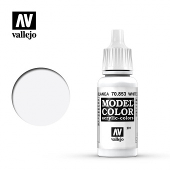201. Краска Vallejo Model Color White Glaze (Белая глазурь)