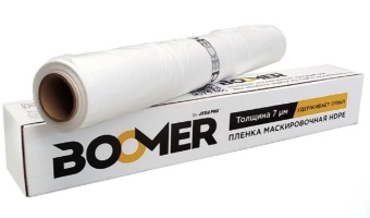 Boomer Пленка маскирующая, статичная, удерживает лакокрасочный опыл, 5 x 120 м, 7 мкм