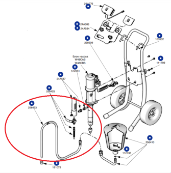 Graco 256423 Всасывающий патрубок Merkur