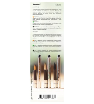 Набор кистей Roubloff Travel Set A03 дорожный (3 шт.)
