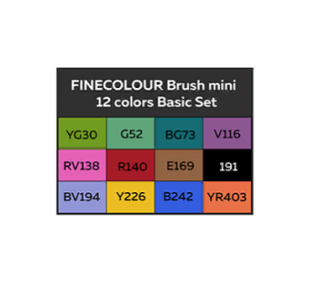 Набор Finecolour mini Brush 12 цветов