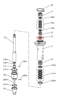 Iwata 04938380 Держатель пружины насоса M433N / A433N
