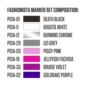 Набор маркеров Grog 01 APP Fashionista (8 шт.)