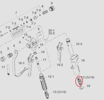 Iwata 93003951 Универсальный шарнир для пистолета ALG-7 TE WB