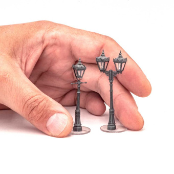 MiniWarPaint Столб фонарный "чугунный" 1-2 фонаря, размер XS