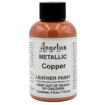 Краска для кожи и ткани Angelus Leather Metallic Paint 732-04-141 Copper, 118 мл