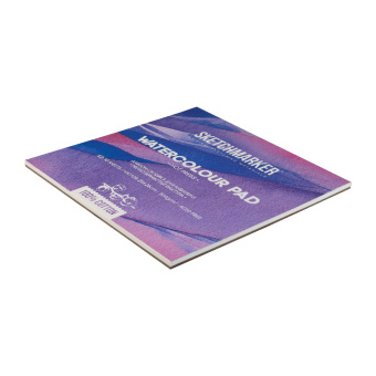 Sketchmarker Бумага для акварели 300 г/м. кв, 26*26 см, 10 л, хлопок мелкое зерно, склейка по 4 сторонам