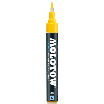 Маркер Molotow GRAF-X Aqua Pump Softliner 1 мм yellow 001 (желтый)