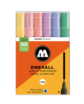 Набор маркеров Molotow ONE4ALL 227HS Pastel Classic Set (4 мм / 6 шт.)