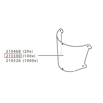SATA 215590 Набор сменных пленок 100 шт. для маски Vision Air 5000