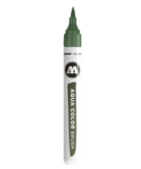 Маркер-кисть MOLOTOW Aqua Color Brush 1-4 мм olive 050 (оливковый)