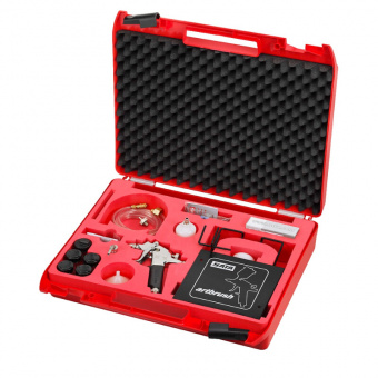 Аэрограф-краскопульт SATAjet 20 B 0.065L с набором стеклянных бачков сопло 0,2 мм