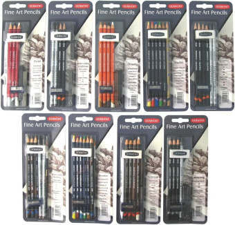 Derwent Набор графических материалов Watersoluble Graphitone, 8 предметов в блистере