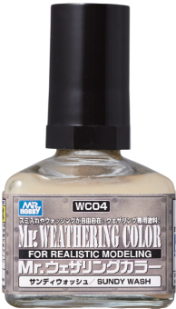Mr. Hobby Краска 40 мл Mr. Weathering COLOR WC04 SUNDY WASH