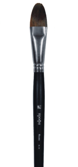 Кисть Альбатрос серии Профи, из волоса белки, овальная №18, длинная ручка