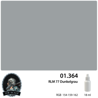 Краска акриловая Jim Scale 01.364 цвет RLM 77 Dunkelgrau, 18 мл