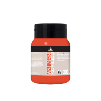 Краска акриловая Maimeri Acrilico Medium Permanent Red (Кадмий красный средний), 500 мл