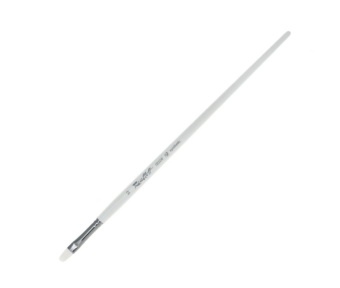 Кисть Roubloff серии 1B32W №10, белая синтетика, овальная, длинная ручка