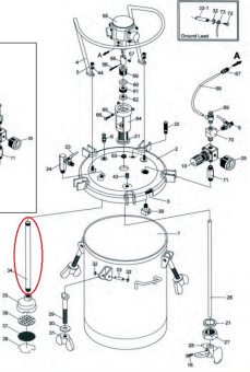 Iwata 04016460 Всасывающая трубка красконагнетательного бака PET 30N / 30MN