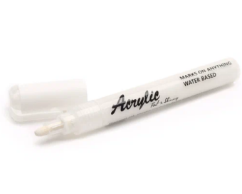 Маркер акриловый Fat&Skinny 2-5 мм white