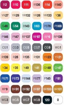 Набор маркеров Touch Twin Brush 60 цветов (A)