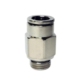 Pegas 6108 Фитинг прямой металлический 8 мм, наружная резьба 1/4"