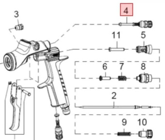 Регулятор факела для Iwata WIDER2