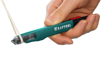 KRAFTOOL 09192 Нож Grand-9 9 мм, сегментированное лезвие, автостоп