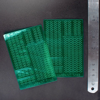 MiniWarPaint Трафарет окрасочный ромбы 3х6 мм, размер S