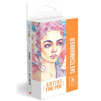 Набор капиллярных ручек Sketchmarker Artist fine pen Set A, 36 цв.