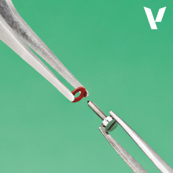 Vallejo T12007 Плоский закруглённый пинцет из нержавеющей стали (120 мм)