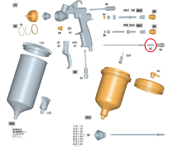 Пружина 56410072 для краскопульта Sagola 3300 GTO