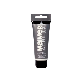 Краска акриловая Maimeri Acrilico Platinum White (Платиновый белый), 200 мл