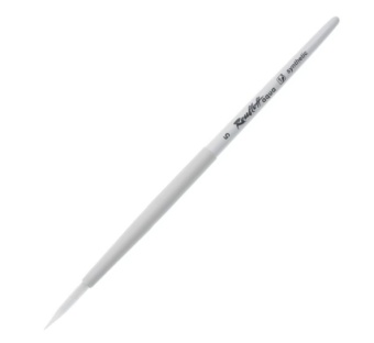 Кисть Roubloff серии Aqua white round №5, белоснежная синтетика, круглая, короткая ручка