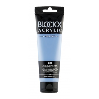 Ультрамарин синий светлый, краска акриловая Blockx Artist, 120 мл