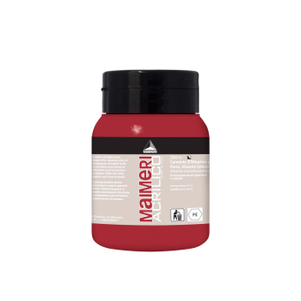 Краска акриловая Maimeri Acrilico Permanent Alizarin Crimson (Ализариновый красный прочный), 500 мл