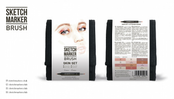 Набор маркеров Sketchmarker Brush Skin (12 шт. + сумка-органайзер)