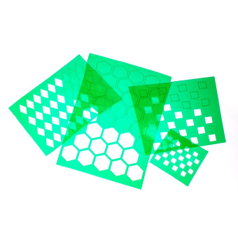 MiniWarPaint Трафарет окрасочный шестиугольники, размер XL, 8 мм