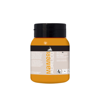 Краска акриловая Maimeri Acrilico Raw Sienna (Земля сиены натуральная), 500 мл