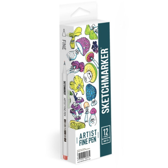 Набор капиллярных ручек Sketchmarker Artist fine pen Basic 4, 12 цв.